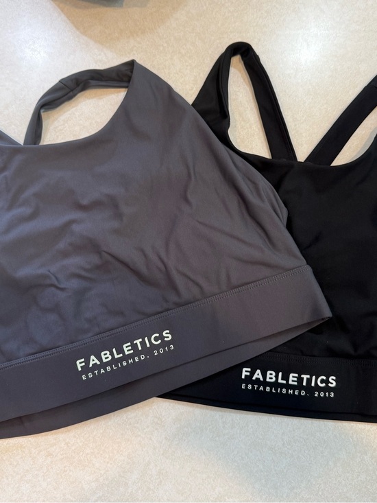 Fabletics Other - Fabletics No Bounce High-Impact Padded Sports Bra Duo - Gray & Black
